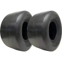 Parnells 18x9.50-8 Smooth Lawnmower Tyres 4-ply Tubeless P607 Pattern 425kgs (Set of 2)