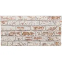 vidaXL Panneaux muraux , lot de 10, rouge et blanc, 100 x 50 cm, mousse EPS