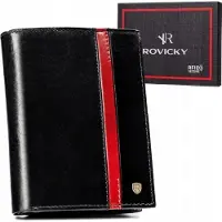 Rovicky Grand portefeuille en cuir pour homme avec système RFID sans fermoir externe -
