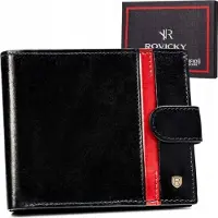 Rovicky Grand portefeuille en cuir naturel pour homme -