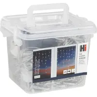 Hi LED Lichtervorhang "Eisregen" 200 LED warmweiß 412555 4034127761519