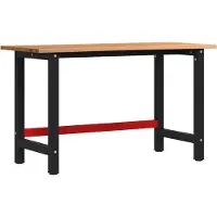 vidaXL Établi brun clair 140x60x81,5 cm Chêne massif