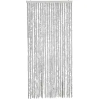 vidaXL Rideau anti-mouches Gris 90x200 cm Chenille