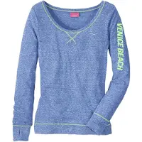Venice beach T-shirt bleu roi / vert fluo