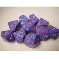 Chessex Jeu de dés polyédriques Speckled d10 - Argent Tétra