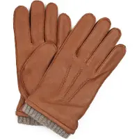 Suitable Gants Camel En Cuir