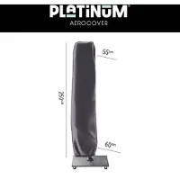 AeroCover Housse de Parasol AeroCover Anthracite Parasol Suspendu (H250 x 50 / 60 cm)
