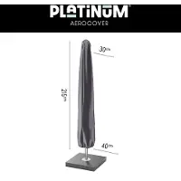 AeroCover Housse de Parasol AeroCover Anthracite (H215 x 30 / 40 cm)