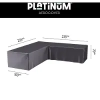 AeroCover Housse de Salon de Jardin Platinum AeroCover Anthracite L (235 x 235 x 100 x H70 cm)