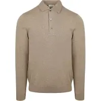 Profuomo Longsleeve Polo Luxury Basic Beige taille L