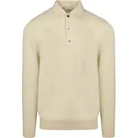 Profuomo Polo Manches Longues Blanc Cassé