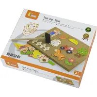 Viga Jeu de clous en bois « La ferme » – Tableau en liège Montessori
