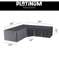 AeroCover Housse de Salon de Jardin Platinum AeroCover Anthracite L Trapeze (270 x 270 x 70 cm)