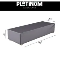 Intratuin Housse de Chaise Longue Platinum AeroCover Anthracite (210 x 75 x 40 cm)