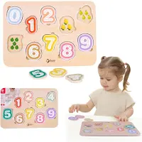 Classic World Puzzle Apprendre à compter Lettres et fruits 10 el.
