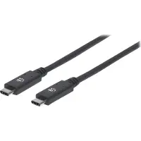 Manhattan USB 3.2 Kabel 10Gbit/s C-Stecker auf C-Stecker 1m