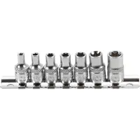 Bgs Jeu de douilles profil E entraînement carré intérieur 6,3 mm (1/4") SW E4 - E11 7pcs - 6402