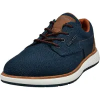 Bugatti : chaussures de sport pour hommes, lacets, couleur bleue, style décontracté