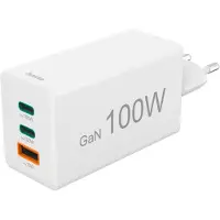 Hama Chager 2x USB-C 1x USB-A GaN 100W Blanc