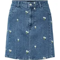Pieces Jupe 'PCFlora' bleu denim / vert / blanc