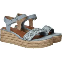 Tamaris Sandalen Touwzool Sandalen Touwzool - Licht blauw - Maat 37