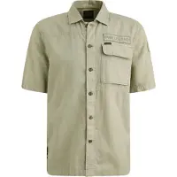 PME Legend Short Sleeve Chemise Linen Blend Vert taille L