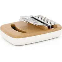 Umbra STRUMBA Kalimba 15 touches blanc/naturel - Piano à pouces & porte-notes