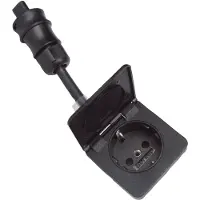 VETUS Schuko Recessed Power Outlet Noir
