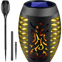 Gardlov Lampe solaire de jardin LED Torche de jardin Lampe d'allée pour jardin cour parc trottoir extérieur 23559