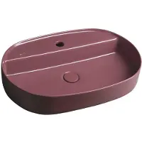 Isvea INFINITY OVAL vasque à poser, 60x40cm, Maroon Red matt