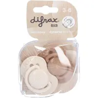 Difrax Tétine Dynamic Harmony Beige/Cuivre 3-6mois 2 pc(s) Tétine(S)