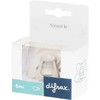 Difrax Sucette 6M+ Natural Fit – Pour Bébé Dès 6 Mois avec Tétine Confort - Gris-Agathe 1 pc(s) Sucette(S)