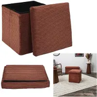 Home Deco Factory Coffre Pouf Pliable Cã´telã Scott Terra M4 - Cmp Consortium Menager Parisien Ld