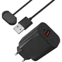 Phonillico Chargeur Secteur 12W + Cable Compatible avec Amazfit GTR 3/GTR 3 Pro/GTR 4/GTS 3/GTS 4/T-Rex 2 - Charge Montre