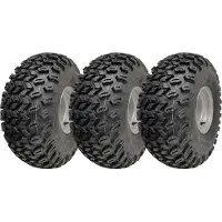 Parnells 22x11.00-8 Pneume utilitaire ATV P334 Jante en herbe 4 plis 100 mm PCD jante en acier (Jeu de 3)
