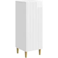 vidaXL Buffet blanc brillant 33 x 34,5 x 90 cm en aggloméré