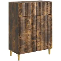 vidaXL Buffet en chêne fumé 66 x 34,5 x 90 cm, aggloméré