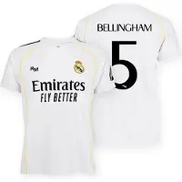 Real Madrid Maillot domicile 25/26 Bellingham pour enfants - Taille 152 / 12 ans - Saison 2025/2026 - Maillot Bellingham - Maillot officiel du