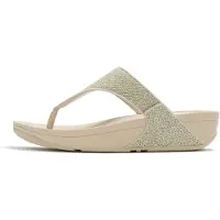 FitFlop pour femme. A4Z-675 Sandales Lulu Shimmerglitz Toe-Post or (41), Doré, 1 à 3 cm, Aucun, Casuel