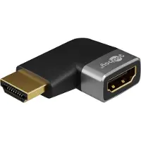 Goobay Adaptateur HDMI coudée 90 horizontale, 8K @ 60 Hz, dorée -