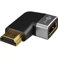 Goobay Adaptateur HDMI coudée 270 horizontale, 8K @ 60 Hz, dorée - Gooba