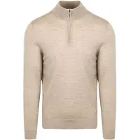Suitable Pull Mérinos Demi-Zip Sable