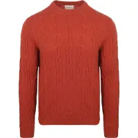 Gant Pullover Crewneck Lambswool Cable Modern Rust Rouge taille M
