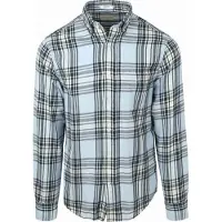 Gant Chemise Flanelle Bleu À Carreaux