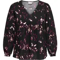 ONLY Carmakoma Chemisier 'CARINDIGO' violet / noir / blanc