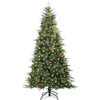 vidaXL Arbre de Noël artificiel pliable Vert 240 cm PE et PVC