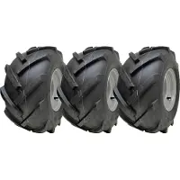 Parnells 18x9.50-8 Pneus au centre ouvert sur jante Rotovator 4 clous 100mm PCD (Jeu de 3)
