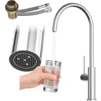 Granitan | Robinet de cuisine - Robinet pivotant - Robinet rotatif 360° - Chrome - Economie d'eau - Style loft - SLIM