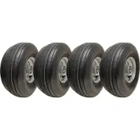 Parnells 15x6.00-6 Multi Rib Wheels Lawnmower Wheels 6ply P508 Tyre Rim 20mm Bearings (Set of 4)