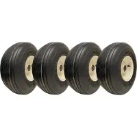 Parnells 15x6.00-6 Multi Rib Wheels Lawnmower Wheels 6ply P508 Rim & Cap 20mm Bearing (Set of 4)